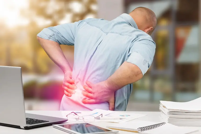 Medical specialist performing regenerative medicine injection for chronic back and joint pain relief treatment